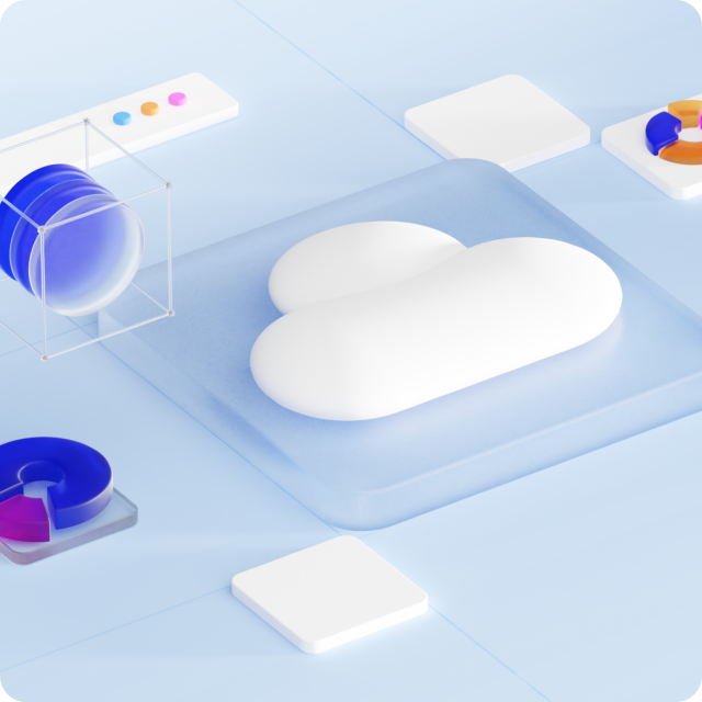 Abstract cloud-computing illustration