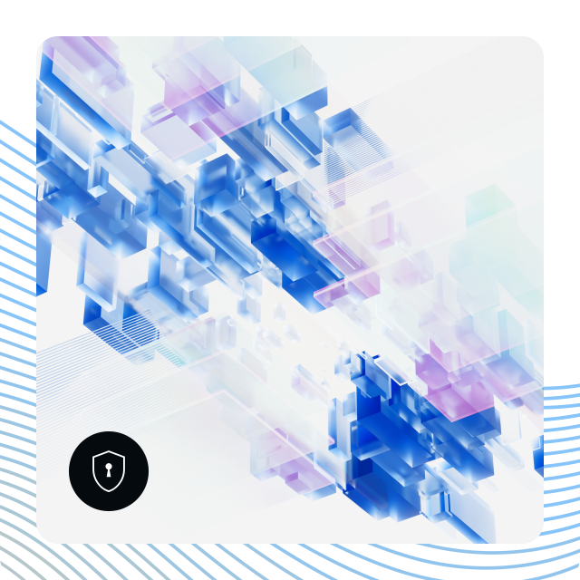 Abstract graphic representing secure contact-center connectivity